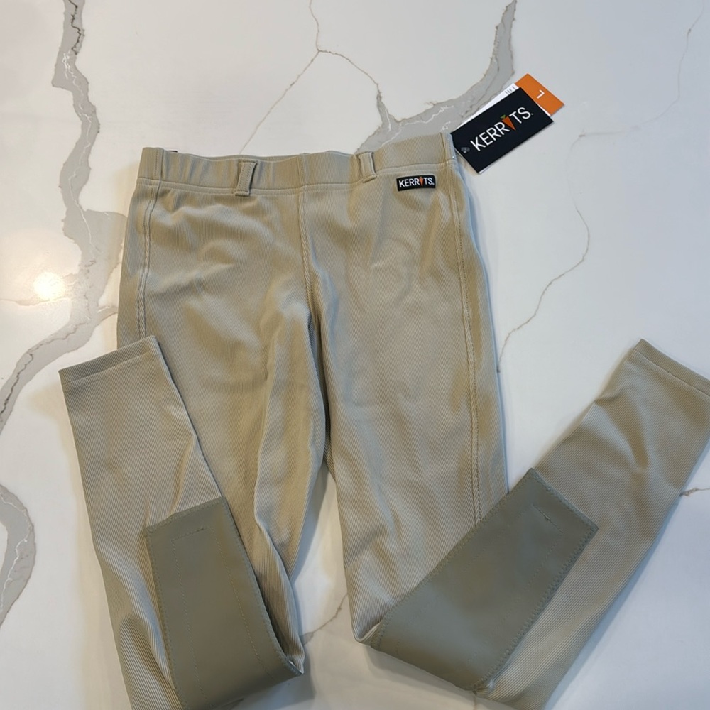 Kerrits Girls Horse Show Equestrian Tan Horseback Riding Pant size Large